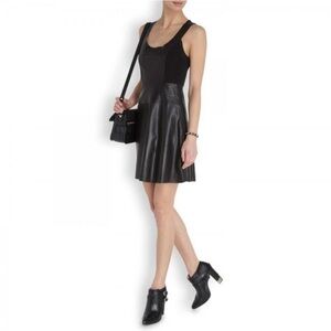 Joie adamina lamb leather dress with panels M